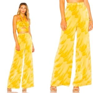 NWOT HOUSE OF HARLOW 1960 X REVOLVE Mona Pant Feather Print XS